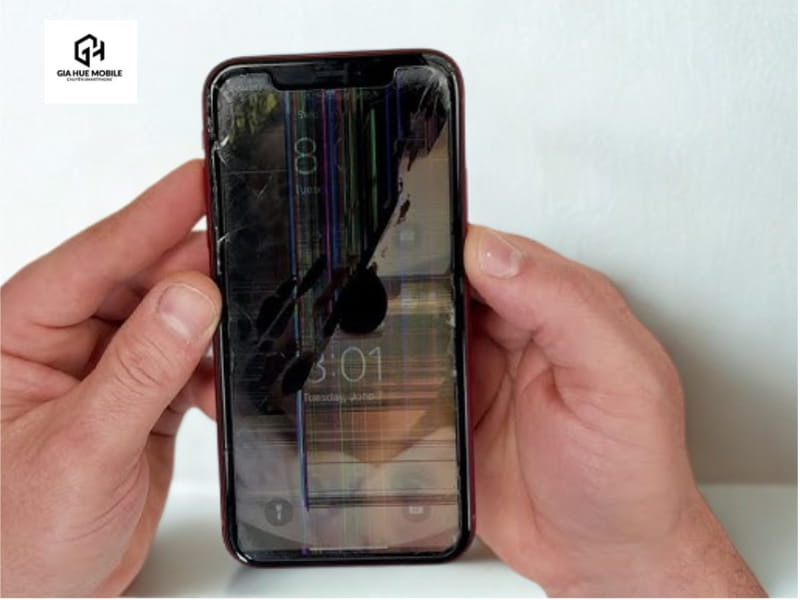 Màn hình iPhone XR bị chảy mực Màn hình iPhone XR bị chảy mực